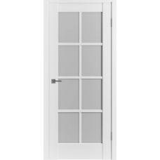 Дверь межкомнатная ВДФ Эмалекс EР1 белая эмаль, стекло белый сатинат "Сатин белый"